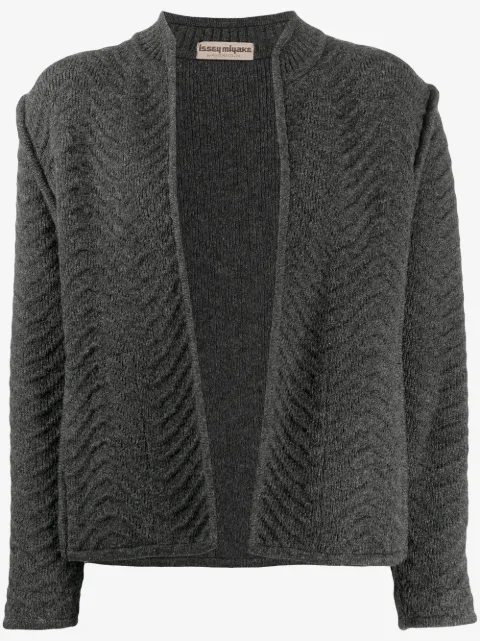 Issey Miyake Pre-Owned cárdigan con diseño abierto 1980