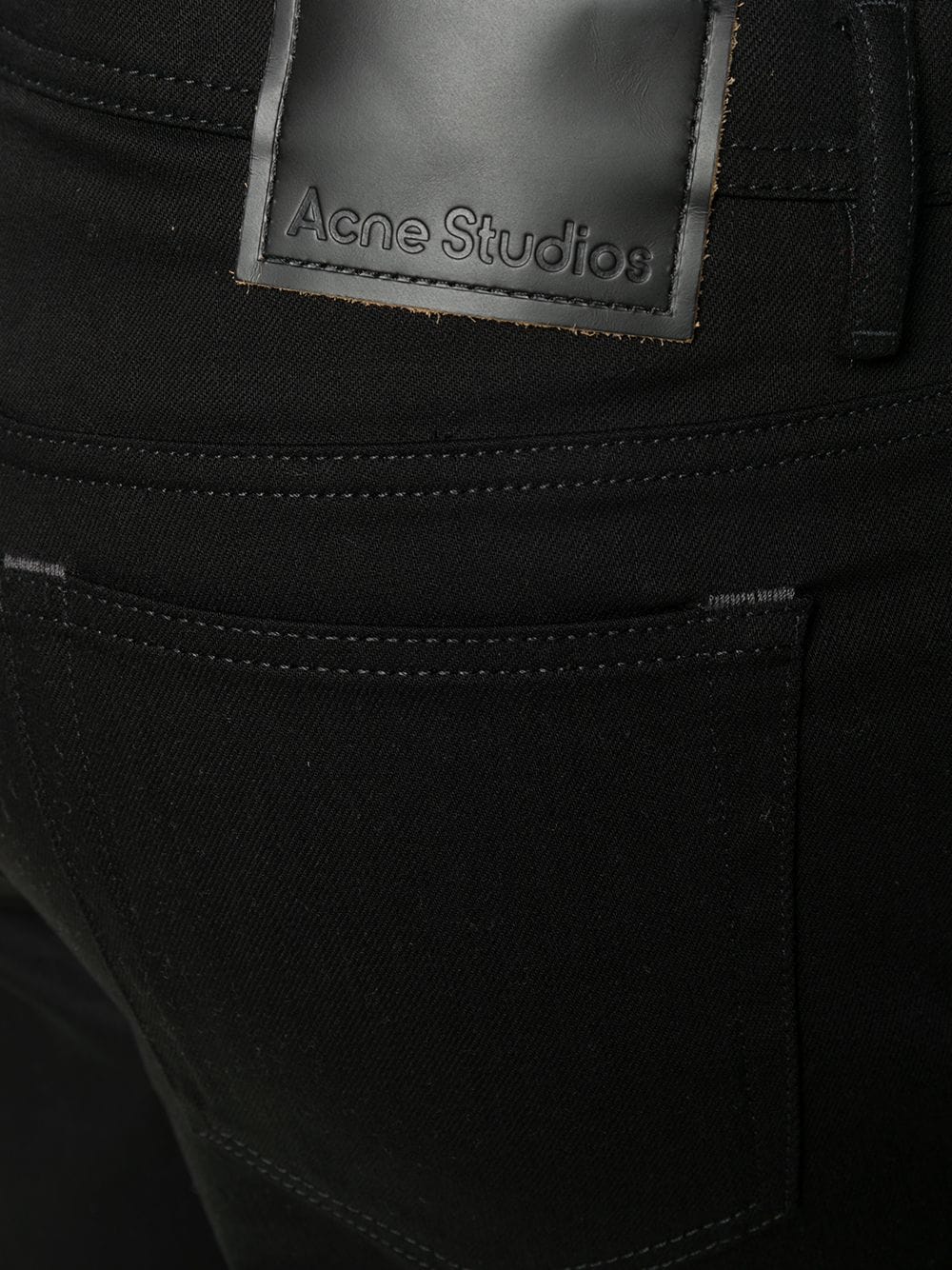Shop Acne Studios River Slim-fit Jeans In Black
