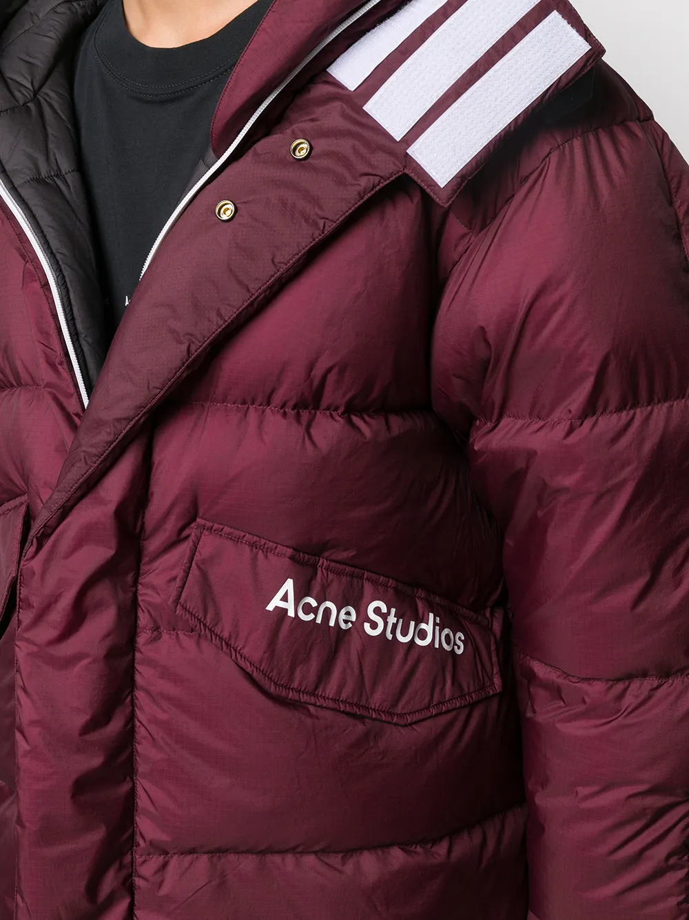 пуховик с логотипом ACNE STUDIOS 155018405254