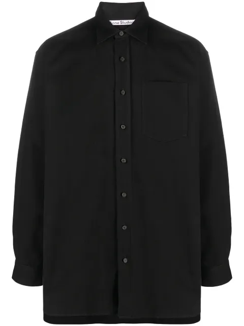 Acne Studios 액트 온 트루스 프린지 셔츠 | 전 세계 럭셔리 브랜드를 한눈에 볼 수 있는 파페치 ✈ 한국까지 쉽고 빠른 배송, 간편한... 