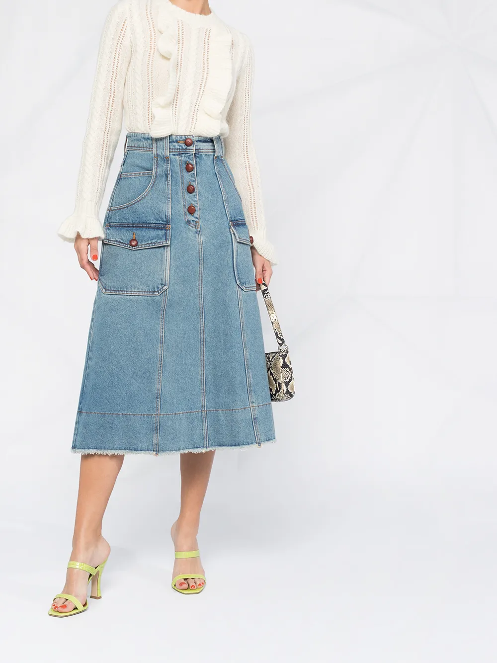Philosophy Di Lorenzo Serafini Denim rok - Blauw