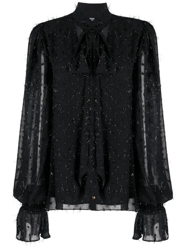 metallic sheer shirt