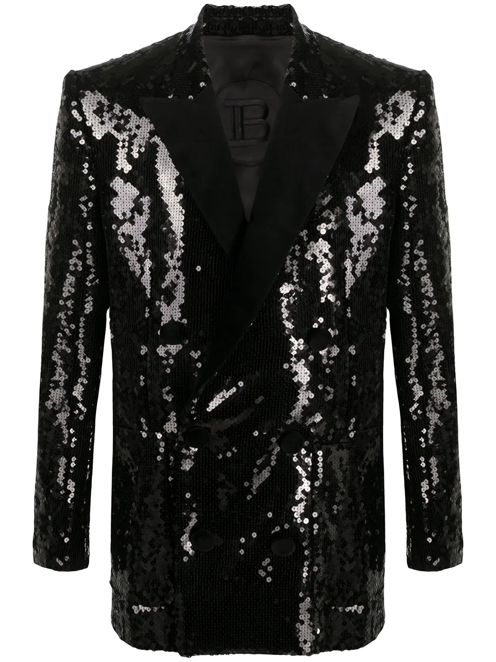 Image 1 of Balmain sequin-embellished single-breasted blazer