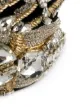Balmain crystal-embellished saddler bucket bag
