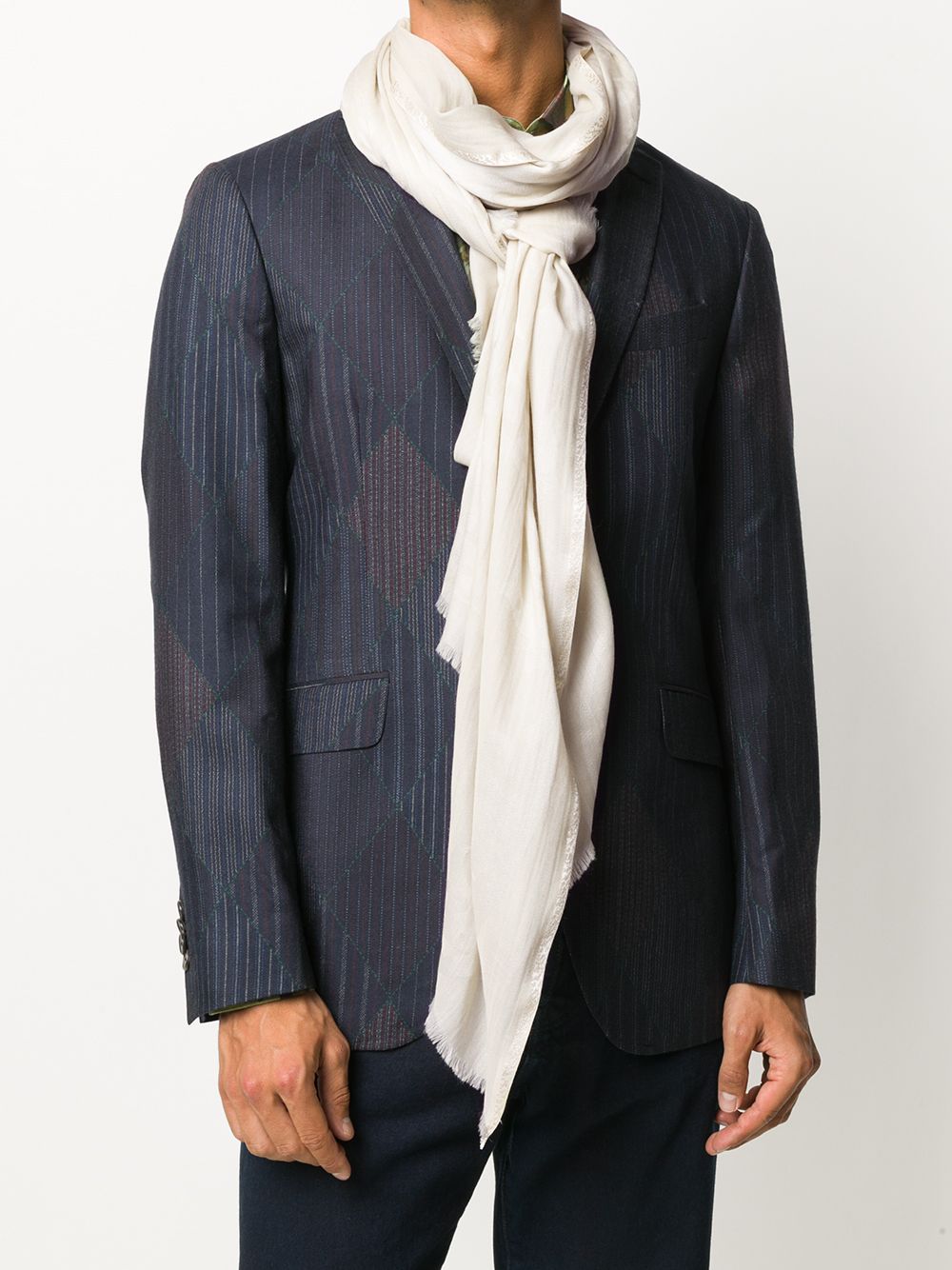 фото Etro шарф с бахромой