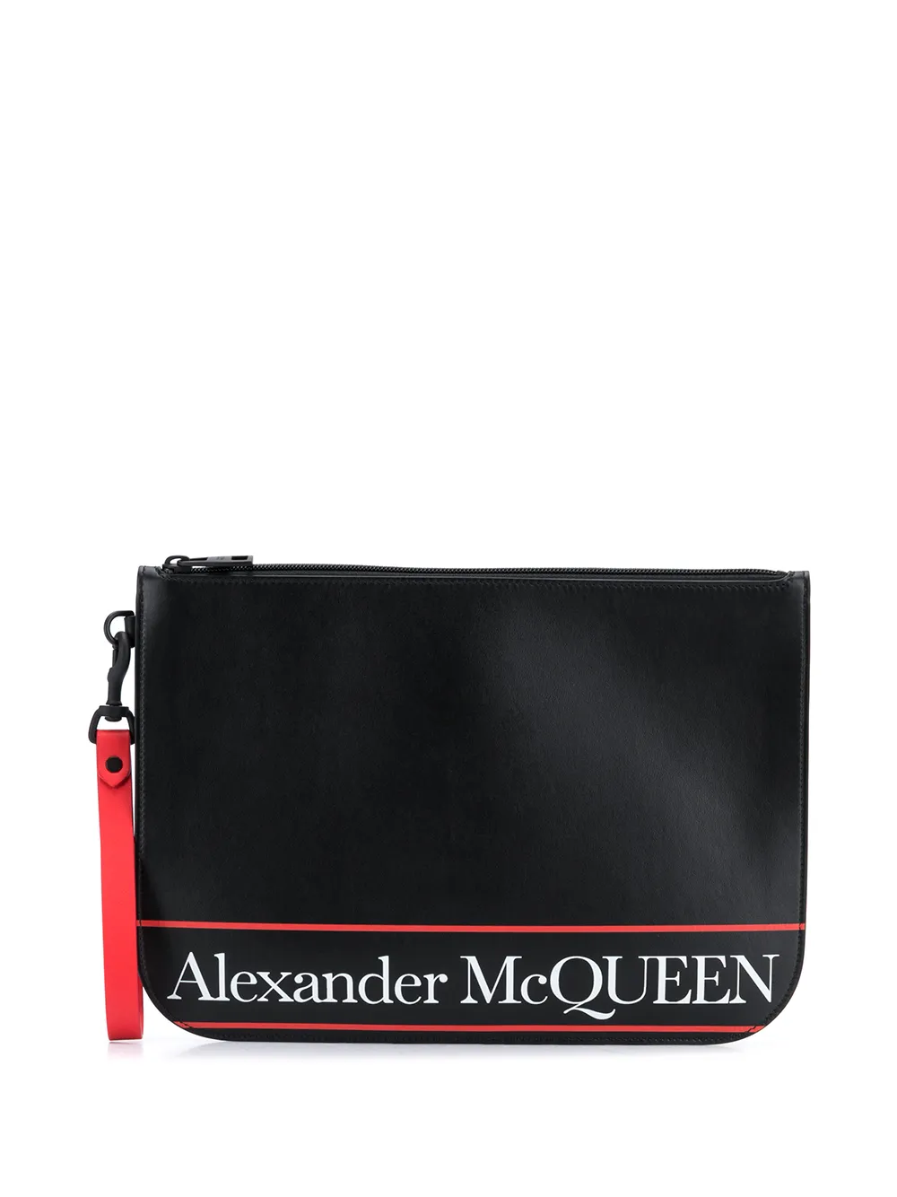 

Alexander McQueen bolsa de mano con logo estampado - Negro