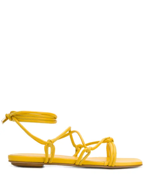 GIABORGHINI Bella flat leather sandals 