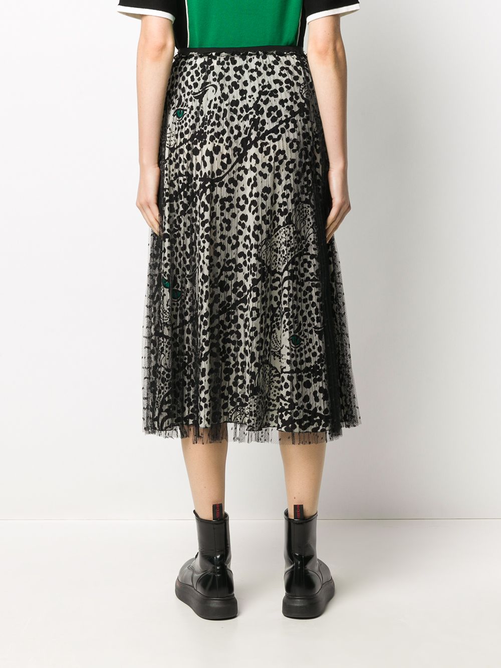 фото Redvalentino юбка leo panther из тюля пуэн-деспри