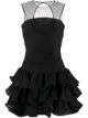 Изображение 1 из RED Valentino платье из жоржета с тюлем пуэн-деспри