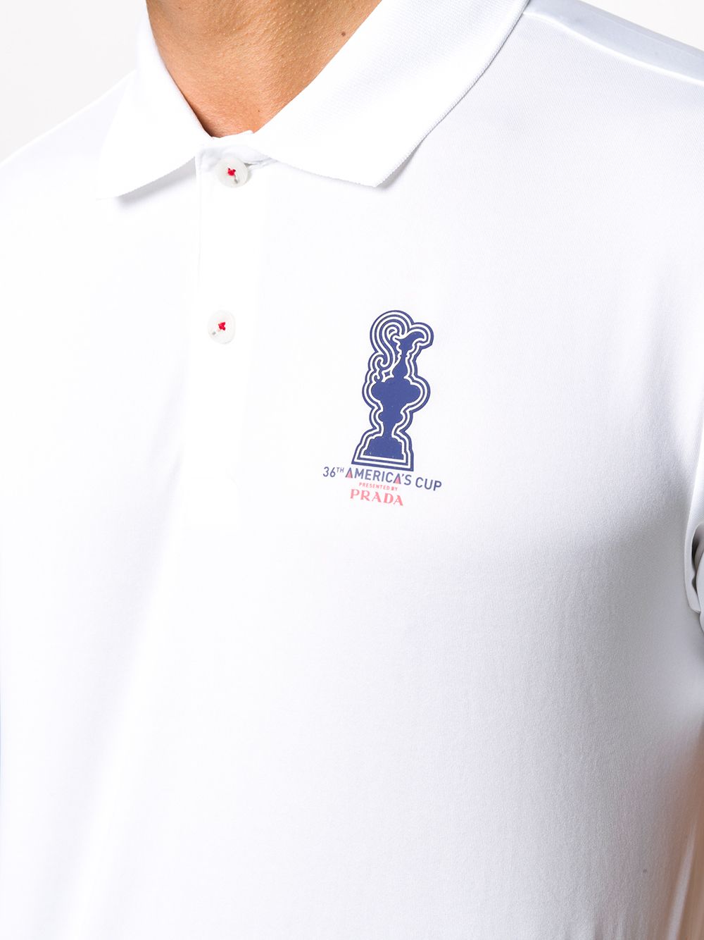 фото North sails x prada cup logo embroidered polo shirt