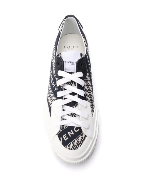 givenchy chain tennis light low sneakers in canvas