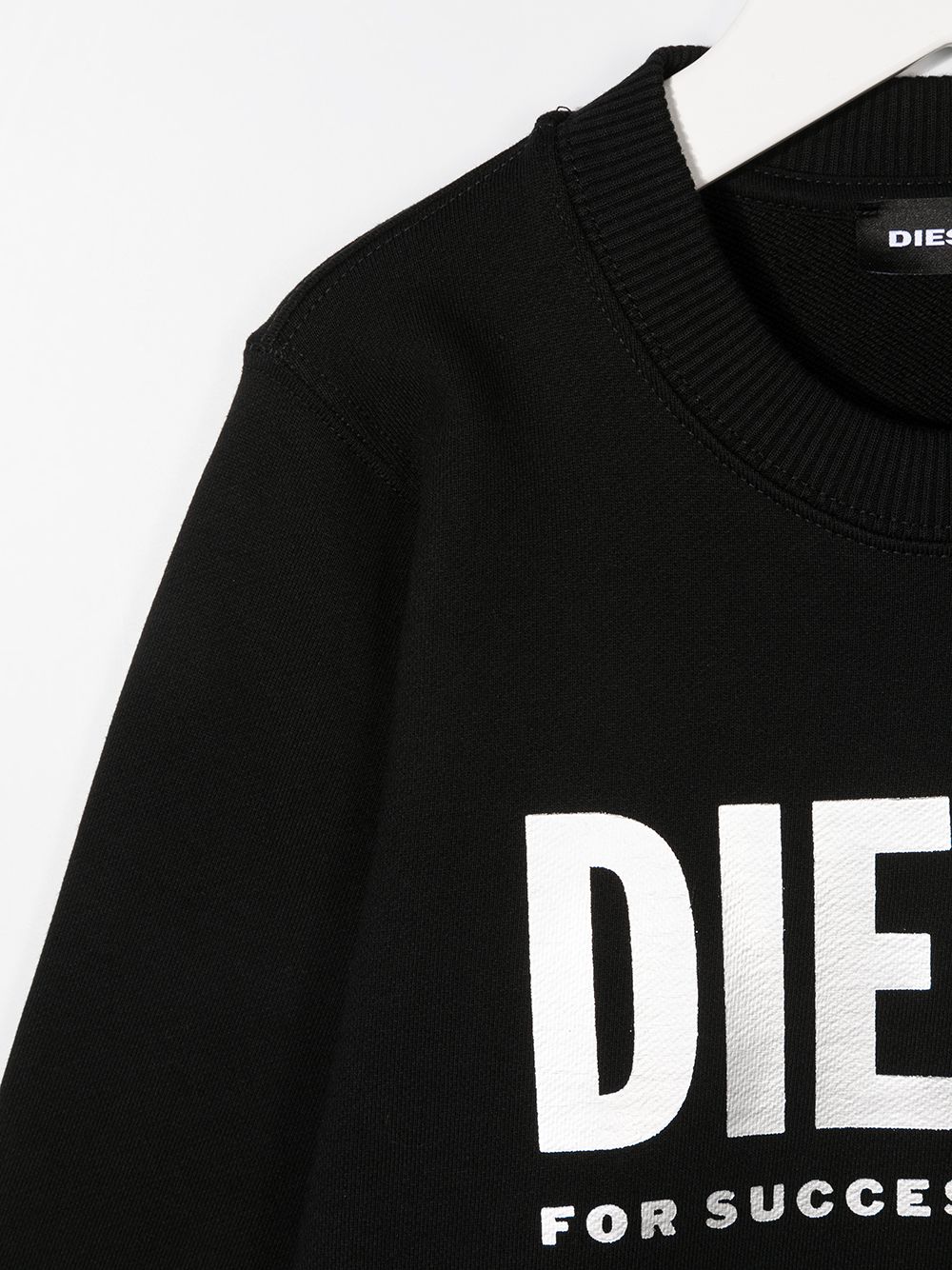 фото Diesel kids logo print round neck sweatshirt