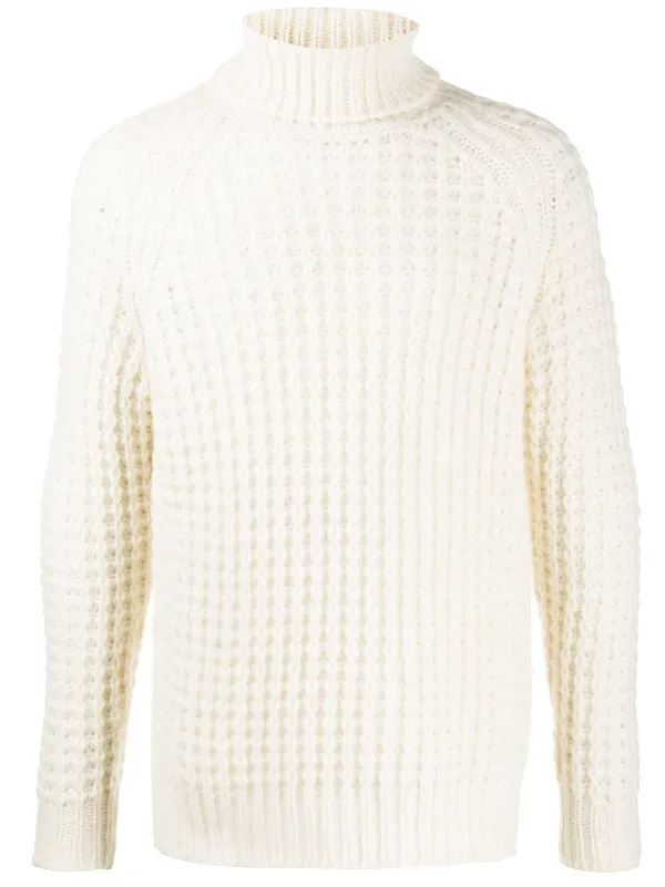 white waffle jumper
