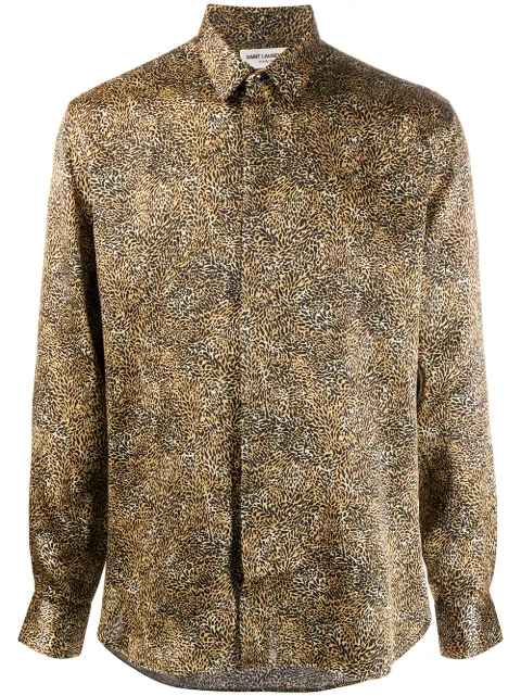 Saint Laurent leopard print shirt