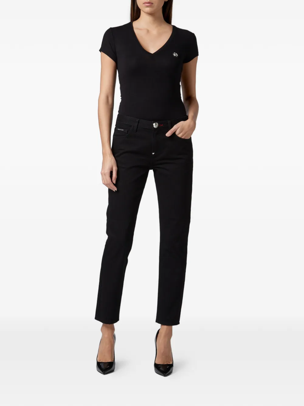  Philipp Plein Angel Boyfriend Jeans   Schwarz 