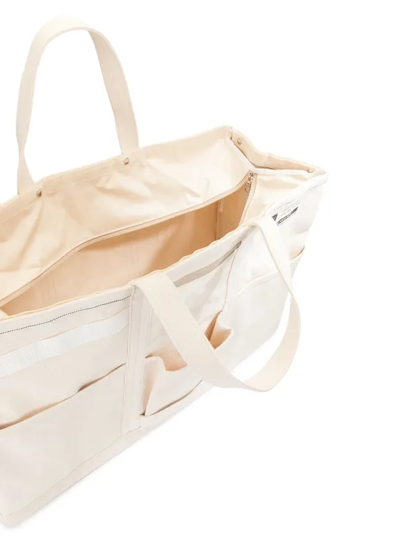 As2ov Alberton Canvas Tote Bag | White | FARFETCH JO