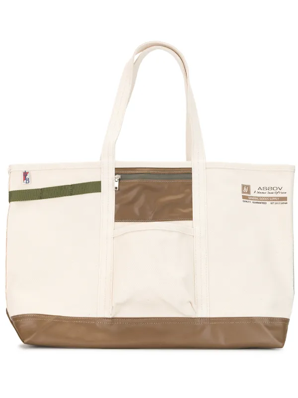 beige canvas tote bag