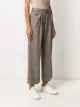 Brunello Cucinelli plaid print wide leg trousers