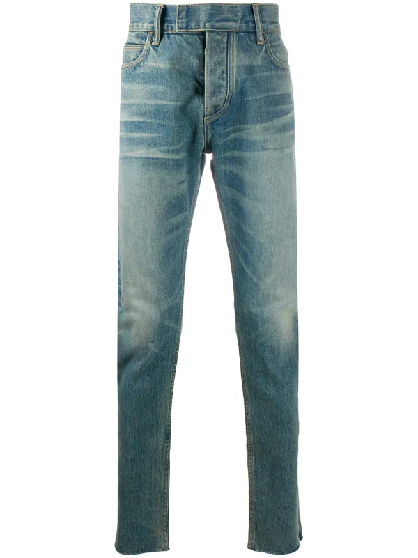 faded slim fit jeans