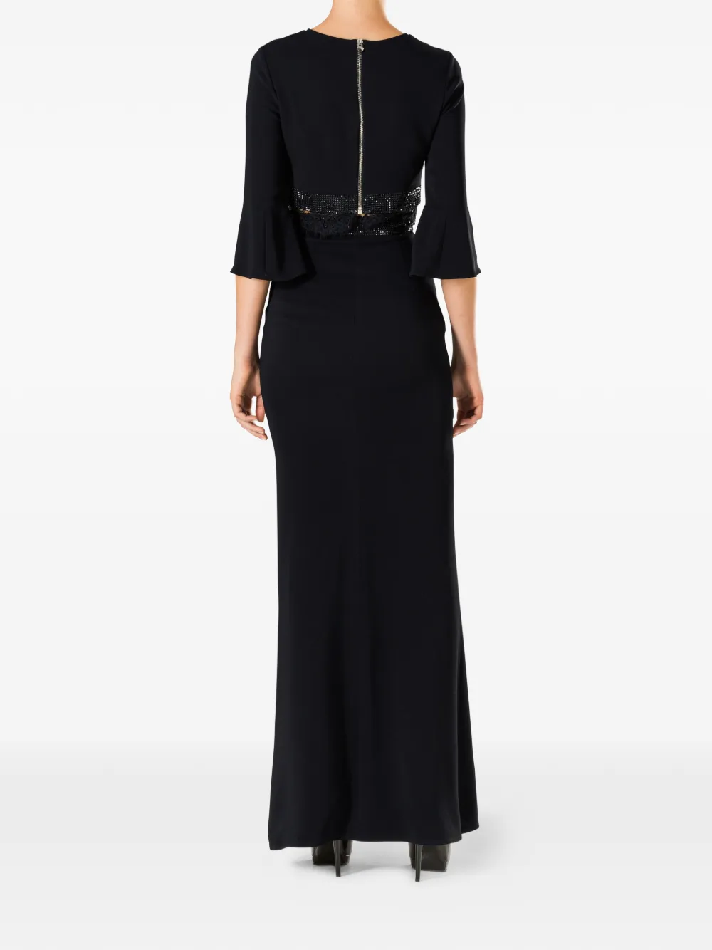  Philipp Plein Maxikleid Mit Strass   Schwarz 