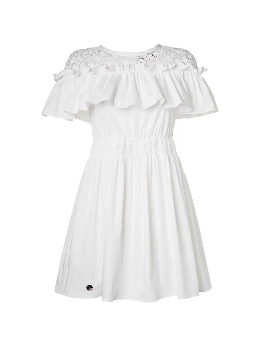 Philipp Plein round-neck mini dress - Bianco