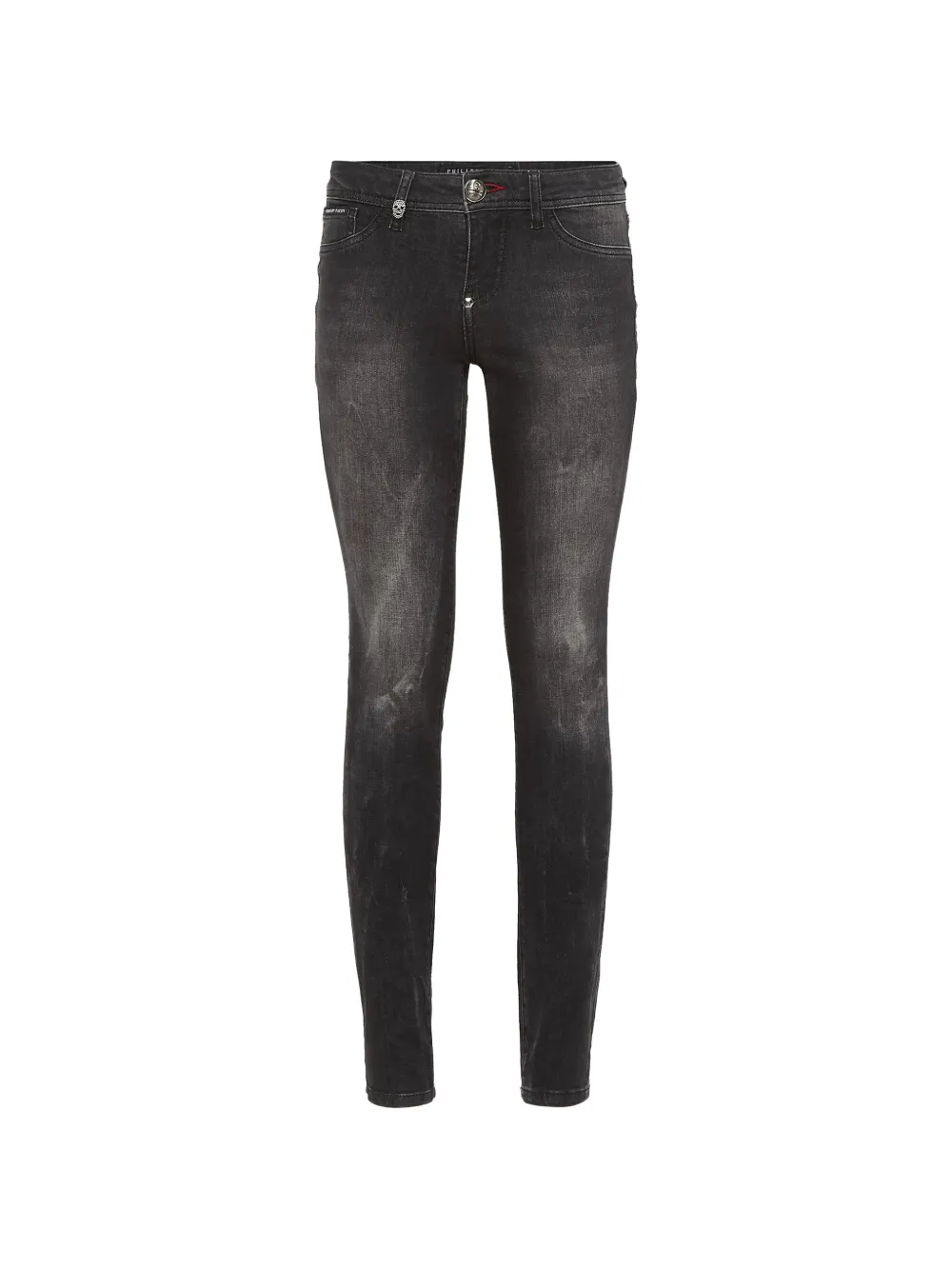 Philipp Plein Only Time embroidered-pocket jeggings - Schwarz
