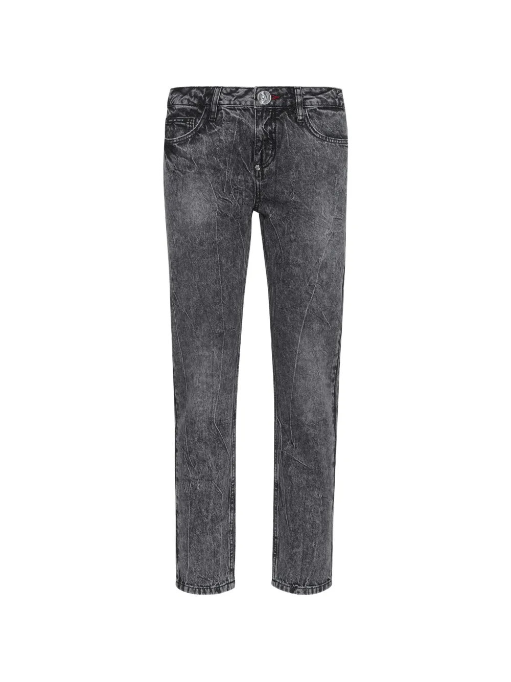 Philipp Plein Boyfriend Angel cropped denim jeans - Grigio