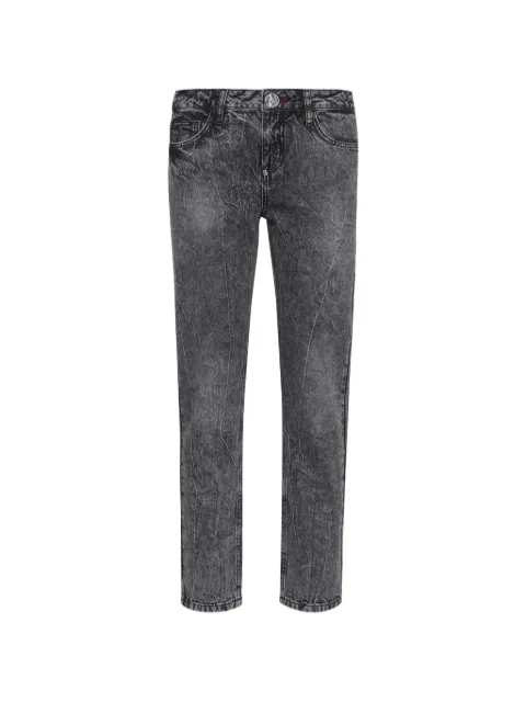Philipp Plein Boyfriend Angel cropped denim jeans