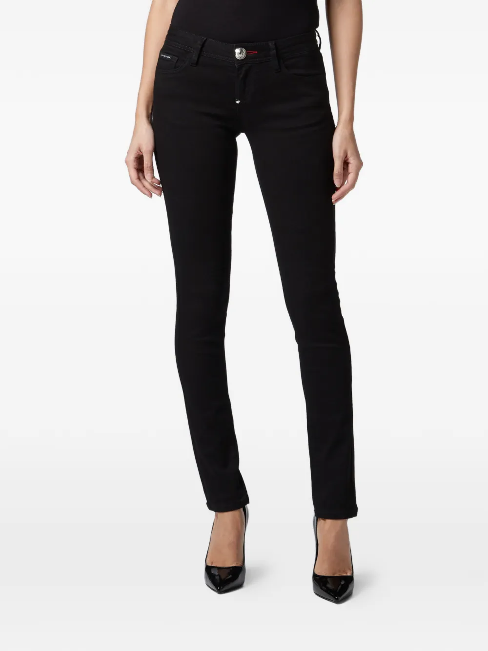  Philipp Plein Angel Slim Fit Jeans   Schwarz 