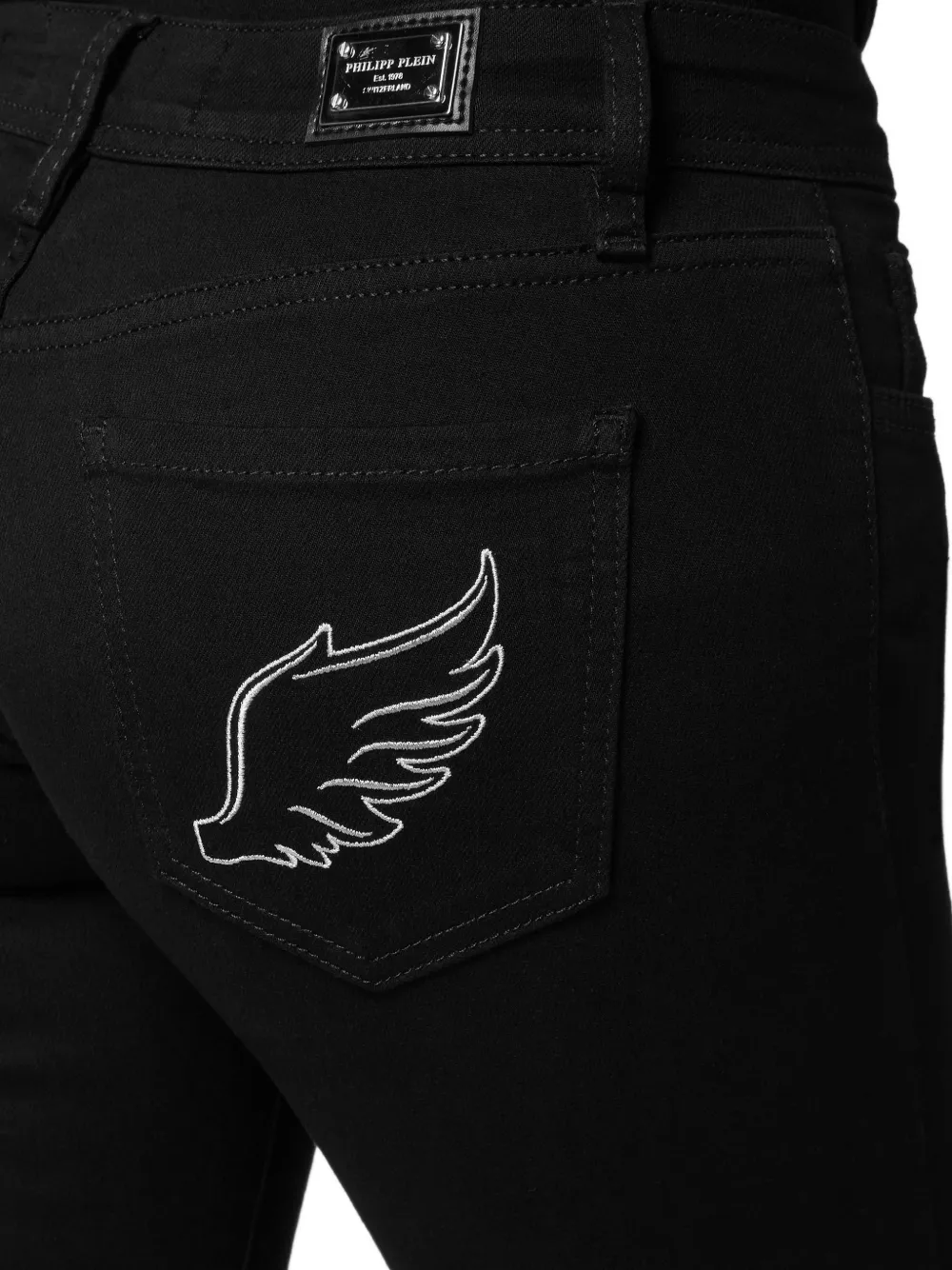 Philipp Plein Angel slim-fit jeans Zwart