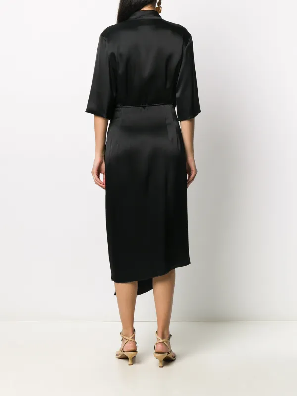 Nanushka Satin Wrap Dress Farfetch