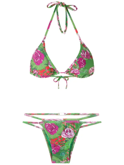 Amir Slama floral-print bikini set 