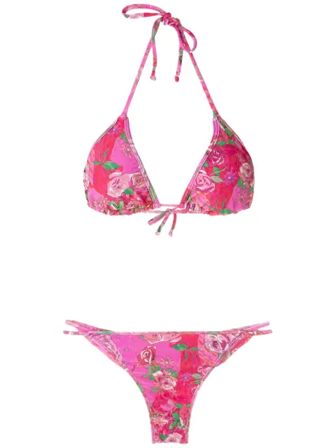 Amir Slama floral-print bikini set 