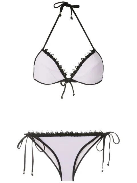 Amir Slama bikini à bords texturés