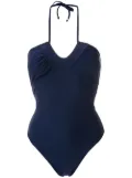 Amir Slama gathered open back one piece - Blue