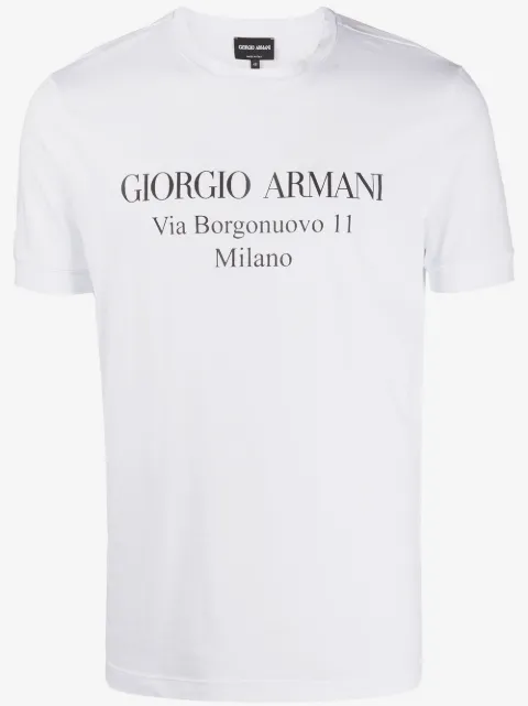 Giorgio Armani تيشيرت بطبعة شعار الماركة 