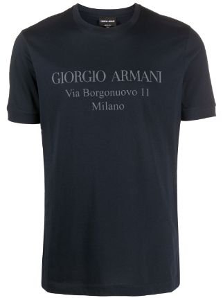 Giorgio Armani Logo Print T-shirt - Farfetch