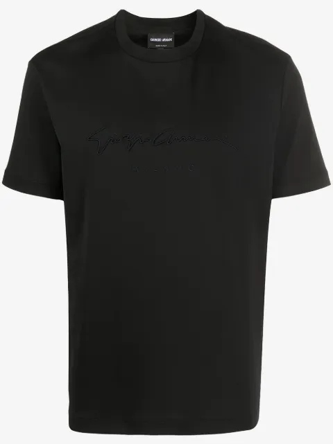 Giorgio Armani embroidered logo T-shirt 