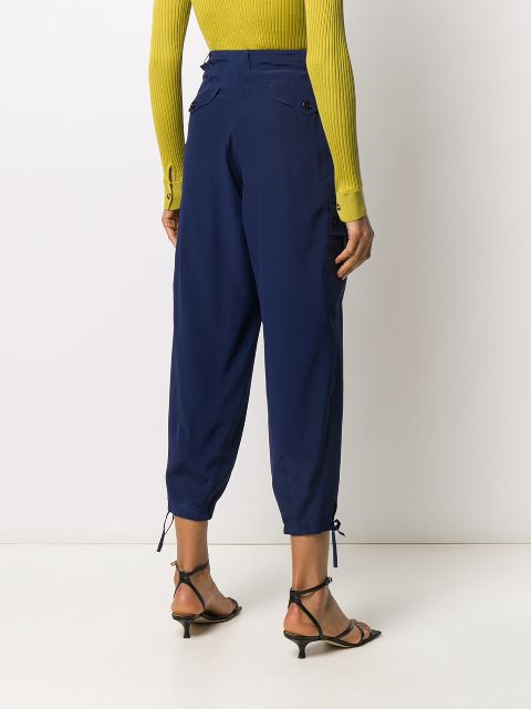 silk cargo trousers