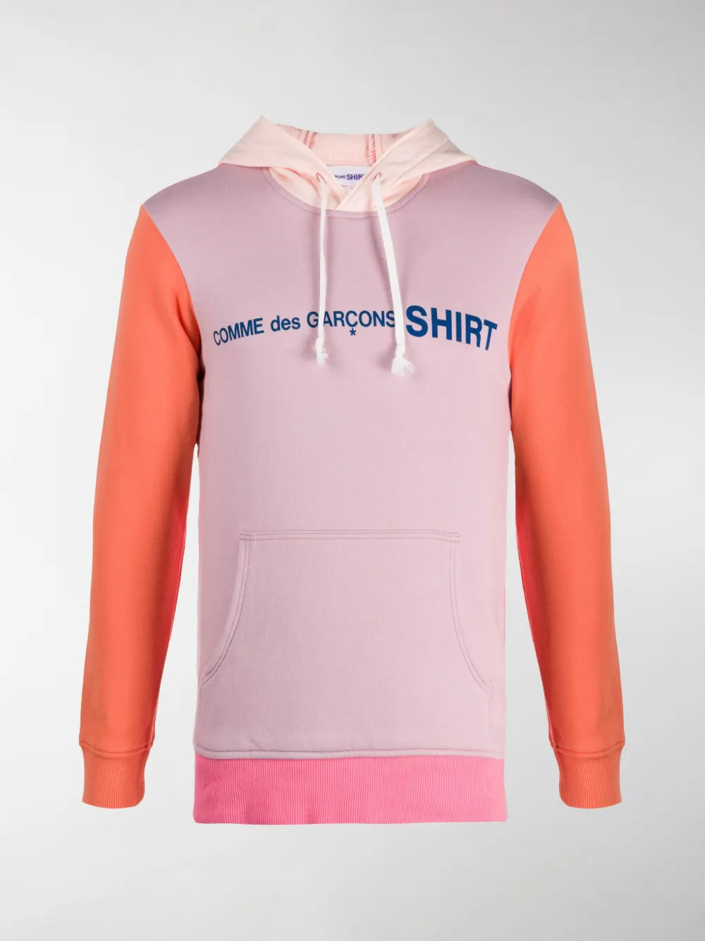 Image of Comme Des Garçons Shirt colour-block cotton hoodie