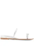 Casadei crystal toe strap sandals - Silver