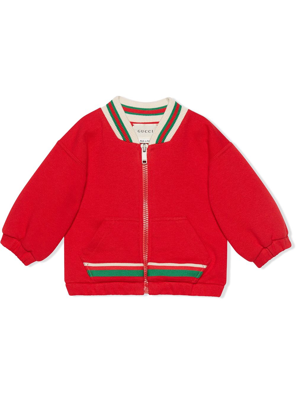 фото Gucci kids куртка на молнии с отделкой web