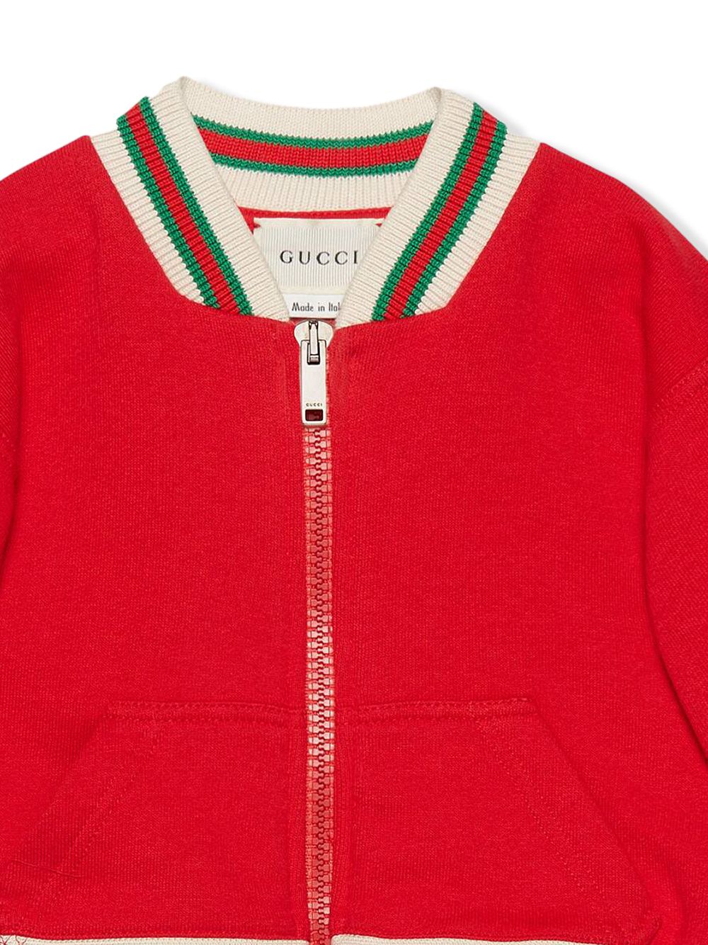 фото Gucci kids куртка на молнии с отделкой web