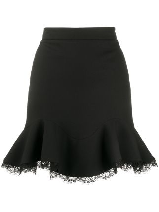 Alexander McQueen lace-trim Ruffled Skirt - Farfetch