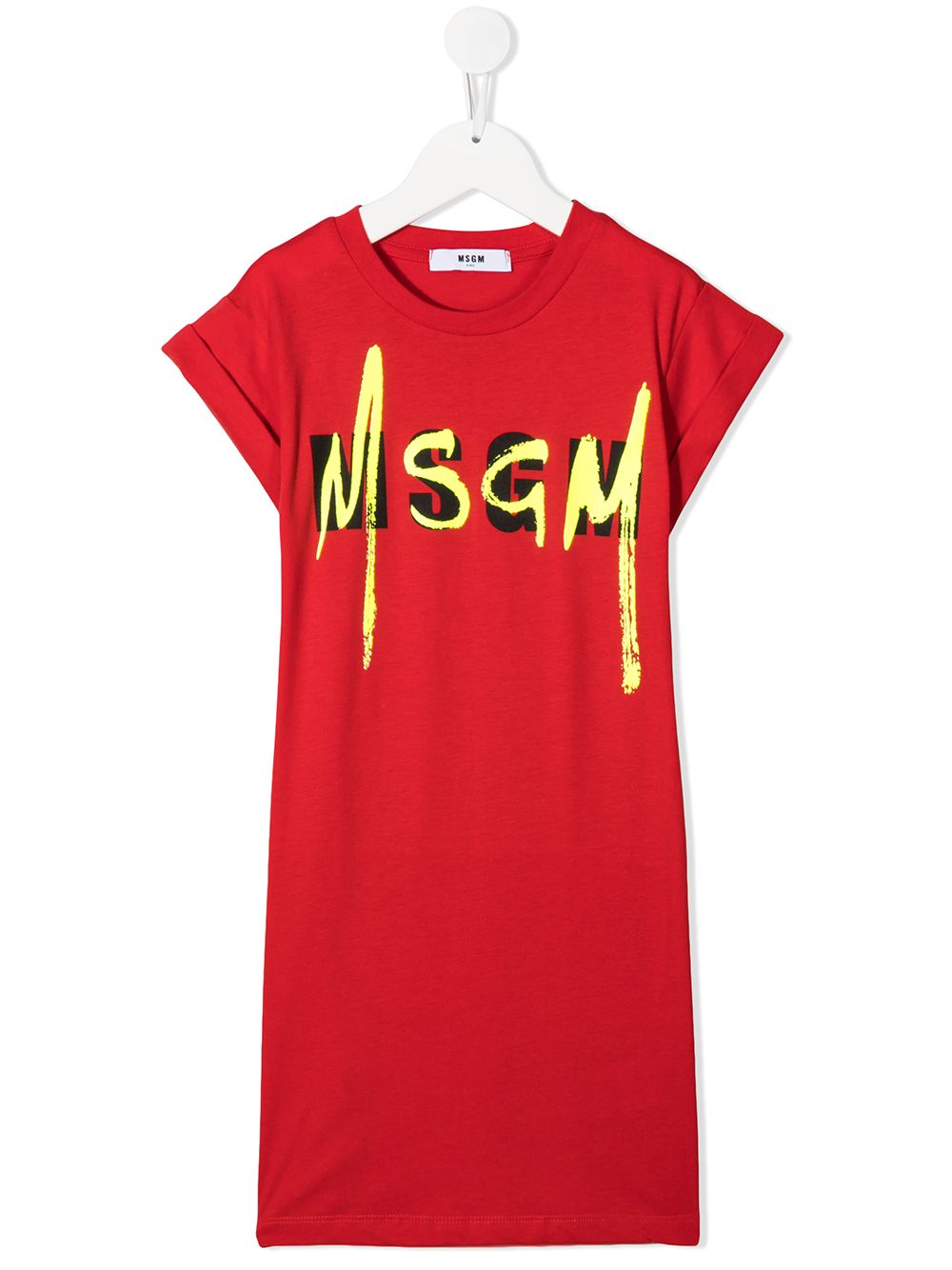 фото Msgm kids платье-футболка с логотипом