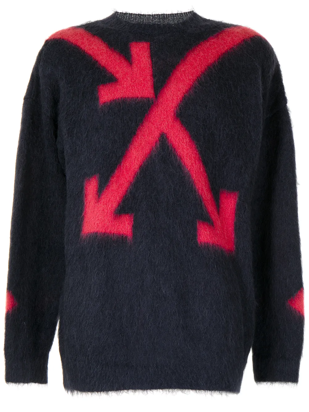 off white jumper red