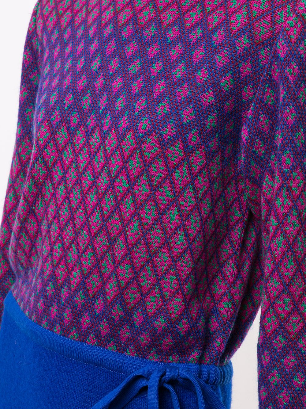 фото Yves saint laurent pre-owned платье вязки интарсия с геометричным узором