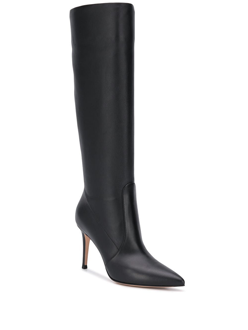 Shop Gianvito Rossi Hansen 85mm Leather Boots In Black