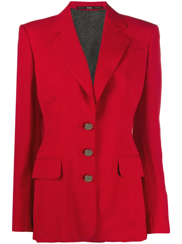 1990s Buttoned slim-fit Jacket - Farfetch