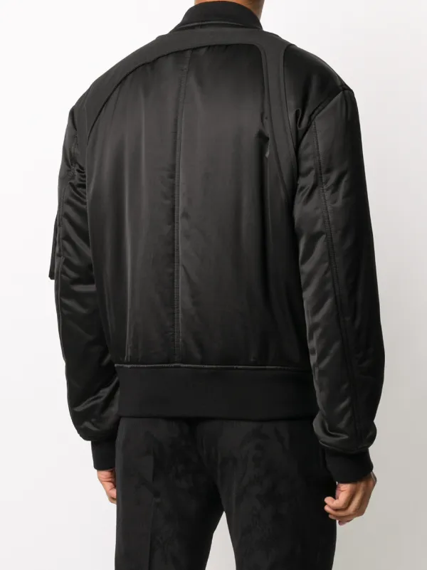 Alexander McQueen Boxy Bomber Jacket | Black | FARFETCH JO